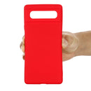 For Google Pixel 6 Pure Color Liquid Silicone Shockproof Full Coverage Case(Red)