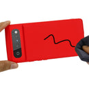 For Google Pixel 6 Pure Color Liquid Silicone Shockproof Full Coverage Case(Red)