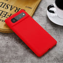 For Google Pixel 6 Pure Color Liquid Silicone Shockproof Full Coverage Case(Red)
