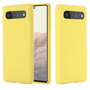 For Google Pixel 6 Pure Color Liquid Silicone Shockproof Full Coverage Case(Yellow)