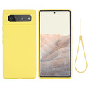 For Google Pixel 6 Pure Color Liquid Silicone Shockproof Full Coverage Case(Yellow)