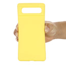 For Google Pixel 6 Pure Color Liquid Silicone Shockproof Full Coverage Case(Yellow)