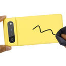 For Google Pixel 6 Pure Color Liquid Silicone Shockproof Full Coverage Case(Yellow)