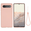 For Google Pixel 6 Pure Color Liquid Silicone Shockproof Full Coverage Case(Pink)