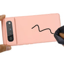 For Google Pixel 6 Pure Color Liquid Silicone Shockproof Full Coverage Case(Pink)