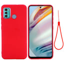 For Motorola Moto G60 Solid Color Liquid Silicone Dropproof Full Coverage Protective Case(Red)