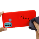 For Motorola Moto G60 Solid Color Liquid Silicone Dropproof Full Coverage Protective Case(Red)