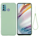For Motorola Moto G60 Solid Color Liquid Silicone Dropproof Full Coverage Protective Case(Green)