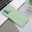 For Motorola Moto G60 Solid Color Liquid Silicone Dropproof Full Coverage Protective Case(Green)