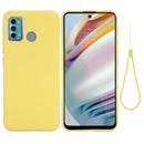 For Motorola Moto G60 Solid Color Liquid Silicone Dropproof Full Coverage Protective Case(Yellow)