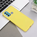 For Motorola Moto G60 Solid Color Liquid Silicone Dropproof Full Coverage Protective Case(Yellow)