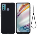 For Motorola Moto G60 Solid Color Liquid Silicone Dropproof Full Coverage Protective Case(Black)