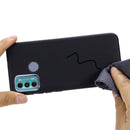 For Motorola Moto G60 Solid Color Liquid Silicone Dropproof Full Coverage Protective Case(Black)