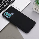 For Motorola Moto G60 Solid Color Liquid Silicone Dropproof Full Coverage Protective Case(Black)