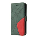 For OPPO Reno5 5G / Find X3 Lite Dual-color Splicing Horizontal Flip PU Leather Case with Holder & Card Slots & Wallet(Green)