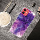 Abstract Marble Pattern TPU Protective Case For iPhone 13 mini(Abstract Purple)