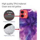 Abstract Marble Pattern TPU Protective Case For iPhone 13 mini(Abstract Purple)