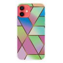 Abstract Marble Pattern TPU Protective Case For iPhone 13 mini(Rhombus Gradient)