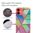 Abstract Marble Pattern TPU Protective Case For iPhone 13 mini(Rhombus Gradient)
