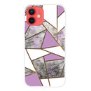 Abstract Marble Pattern TPU Protective Case For iPhone 13 mini(Rhombus Gray Purple)