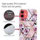 Abstract Marble Pattern TPU Protective Case For iPhone 13(Rhombus Rose)