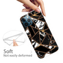 Abstract Marble Pattern TPU Protective Case For iPhone 13 Pro(Rhombus Black)