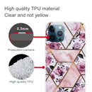 Abstract Marble Pattern TPU Protective Case For iPhone 13 Pro(Rhombus Rose)