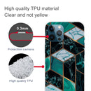 Abstract Marble Pattern TPU Protective Case For iPhone 13 Pro(Rhombus Dark Green)
