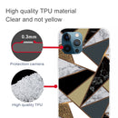Abstract Marble Pattern TPU Protective Case For iPhone 13 Pro(Rhombus Golden Yellow)