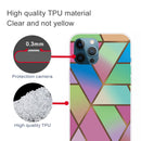 Abstract Marble Pattern TPU Protective Case For iPhone 13 Pro Max(Rhombus Gradient)