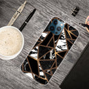 Abstract Marble Pattern TPU Protective Case For iPhone 13 Pro Max(Rhombus Black)