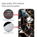 Abstract Marble Pattern TPU Protective Case For iPhone 13 Pro Max(Rhombus Black)