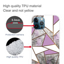 Abstract Marble Pattern TPU Protective Case For iPhone 13 Pro Max(Rhombus Gray Purple)