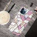 Abstract Marble Pattern TPU Protective Case For iPhone 13 Pro Max(Rhombus White Purple)