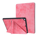 For iPad 10.2 2021 / 2020 / 2019 / iPad 10.2 2020 Silk Texture Horizontal Deformation Flip Leather Case with Holder & Pen Slot(Pink)
