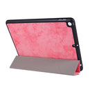 For iPad 10.2 2021 / 2020 / 2019 / iPad 10.2 2020 Silk Texture Horizontal Deformation Flip Leather Case with Holder & Pen Slot(Pink)