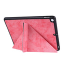 For iPad 10.2 2021 / 2020 / 2019 / iPad 10.2 2020 Silk Texture Horizontal Deformation Flip Leather Case with Holder & Pen Slot(Pink)