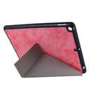 For iPad 10.2 2021 / 2020 / 2019 / iPad 10.2 2020 Silk Texture Horizontal Deformation Flip Leather Case with Holder & Pen Slot(Pink)