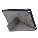 For iPad 10.2 2021 / 2020 / 2019 / iPad 10.2 2020 Silk Texture Horizontal Deformation Flip Leather Case with Holder & Pen Slot(Grey)