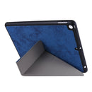 For iPad 10.2 2021 / 2020 / 2019 / iPad 10.2 2020 Silk Texture Horizontal Deformation Flip Leather Case with Holder & Pen Slot(Blue)