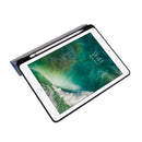 For iPad 10.2 2021 / 2020 / 2019 / iPad 10.2 2020 Silk Texture Horizontal Deformation Flip Leather Case with Holder & Pen Slot(Blue)