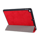 For iPad 10.2 2021 / 2020 / 2019 / iPad 10.2 2020 Silk Texture Horizontal Deformation Flip Leather Case with Holder & Pen Slot(Red)