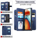 For Xiaomi Redmi Note 10 Pro Multifunctional Magnetic Copper Buckle Horizontal Flip Solid Color Leather Case with 10 Card Slots & Wallet & Holder & Photo Frame(Black)