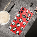 Painted Pattern High Transparent TPU Protective Case For iPhone 13 mini(Panda)