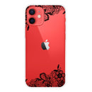 Painted Pattern High Transparent TPU Protective Case For iPhone 13 mini(Lace Flower)