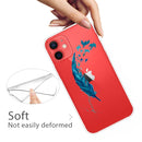 Painted Pattern High Transparent TPU Protective Case For iPhone 13 mini(Feather)