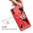 Painted Pattern High Transparent TPU Protective Case For iPhone 13 mini(Girl)