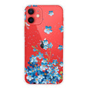 Painted Pattern High Transparent TPU Protective Case For iPhone 13 mini(Star Flower)