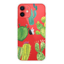 Painted Pattern High Transparent TPU Protective Case For iPhone 13 mini(Cactus)
