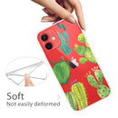 Painted Pattern High Transparent TPU Protective Case For iPhone 13 mini(Cactus)